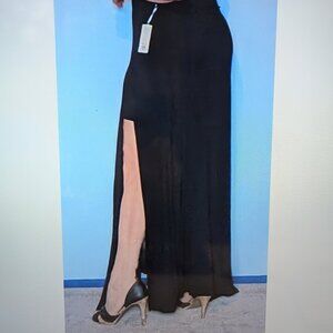 Draped Mini-skirt combo w/ long slits, XL